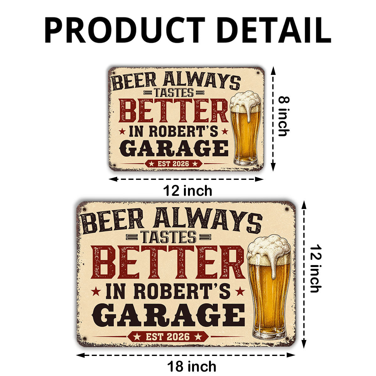 Custom Home & Wall Decor, Birthday & Christmas Gift • Relax Unwind Drink Beer - Personalized Metal Sign