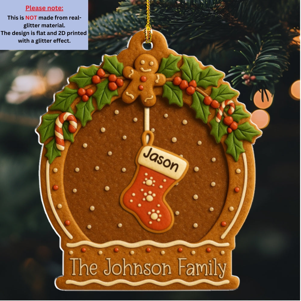 Custom Family Ornament, Christmas Gift for Family Members •  Family Cookies Christmas - Personalized Acrylic Ornament