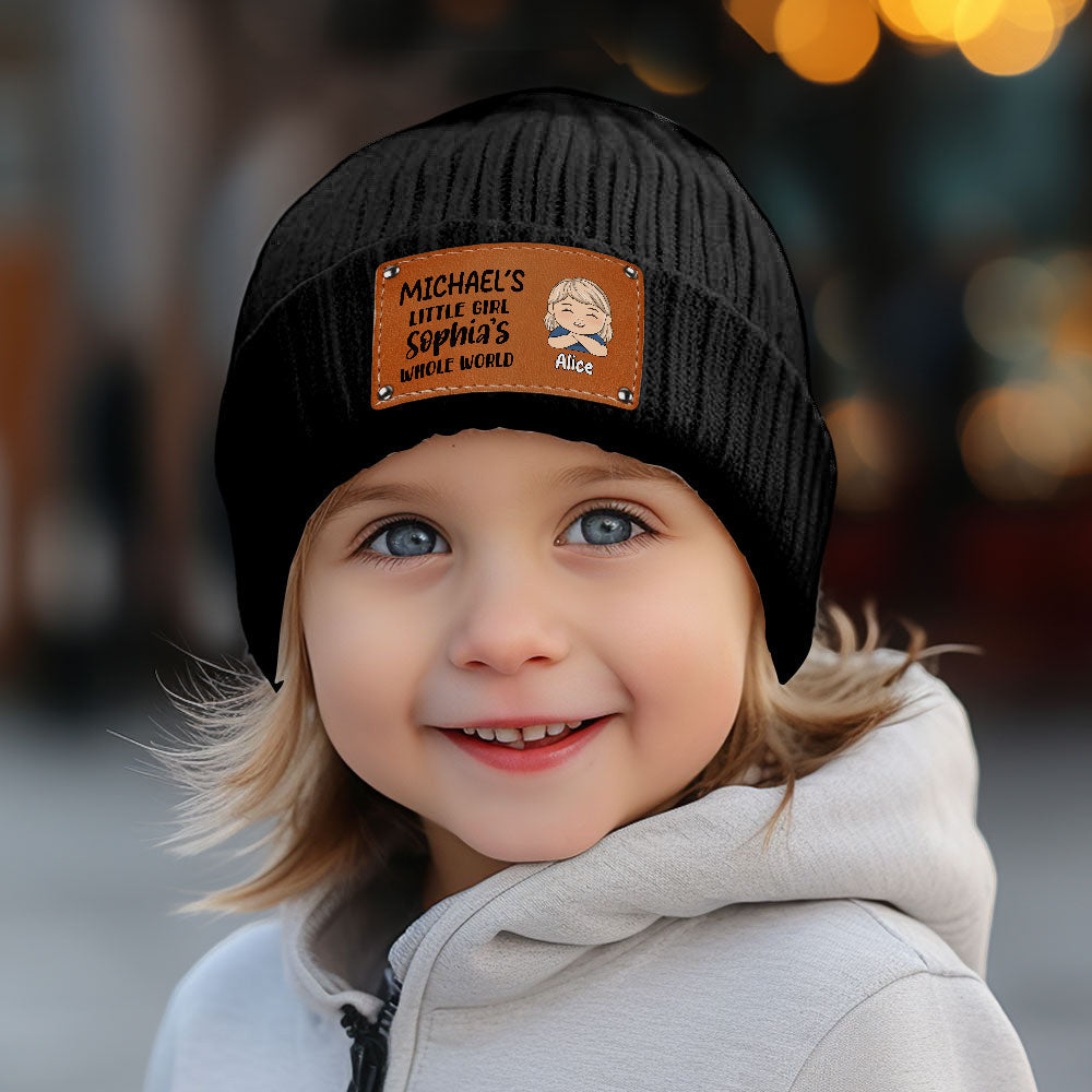 Custom Newborn Baby Beanie, Christmas Birthday Gift • Whole World Of Daddy And Mama - Personalized Beanie
