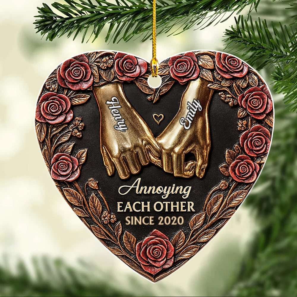 Custom Couple Christmas Ornament, Anniversary Gift •  Still In Love - Personalized Acrylic Ornament