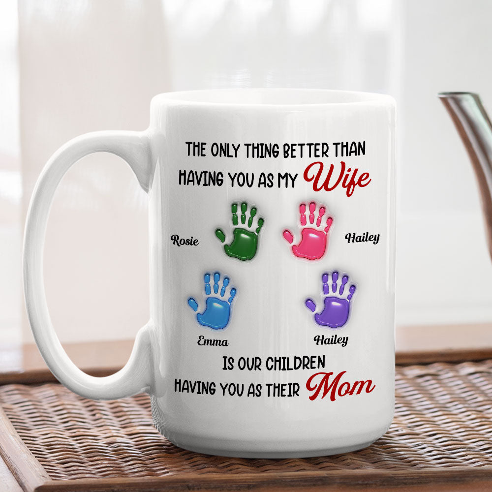 Custom Anniversary Keepsake Gifts For Couple • Having You As My Wife - Personalized Coffee Mug