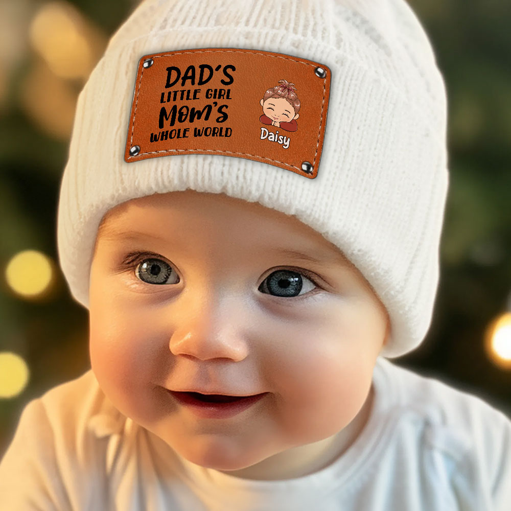 Custom Newborn Baby Beanie, Christmas Birthday Gift • Whole World Of Daddy And Mama - Personalized Beanie