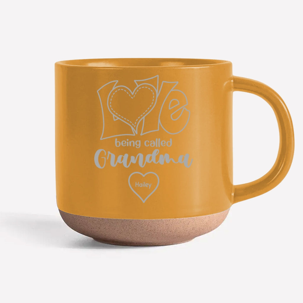 Custom Christmas & Birthday Gift For Grandma • Love Being Called Grandma - Personalized Engraved Pottery Mug