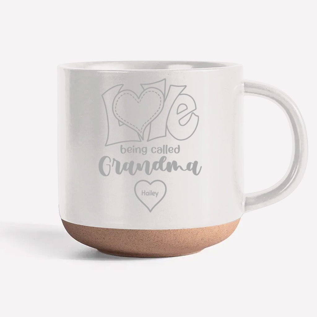 Custom Christmas & Birthday Gift For Grandma • Love Being Called Grandma - Personalized Engraved Pottery Mug