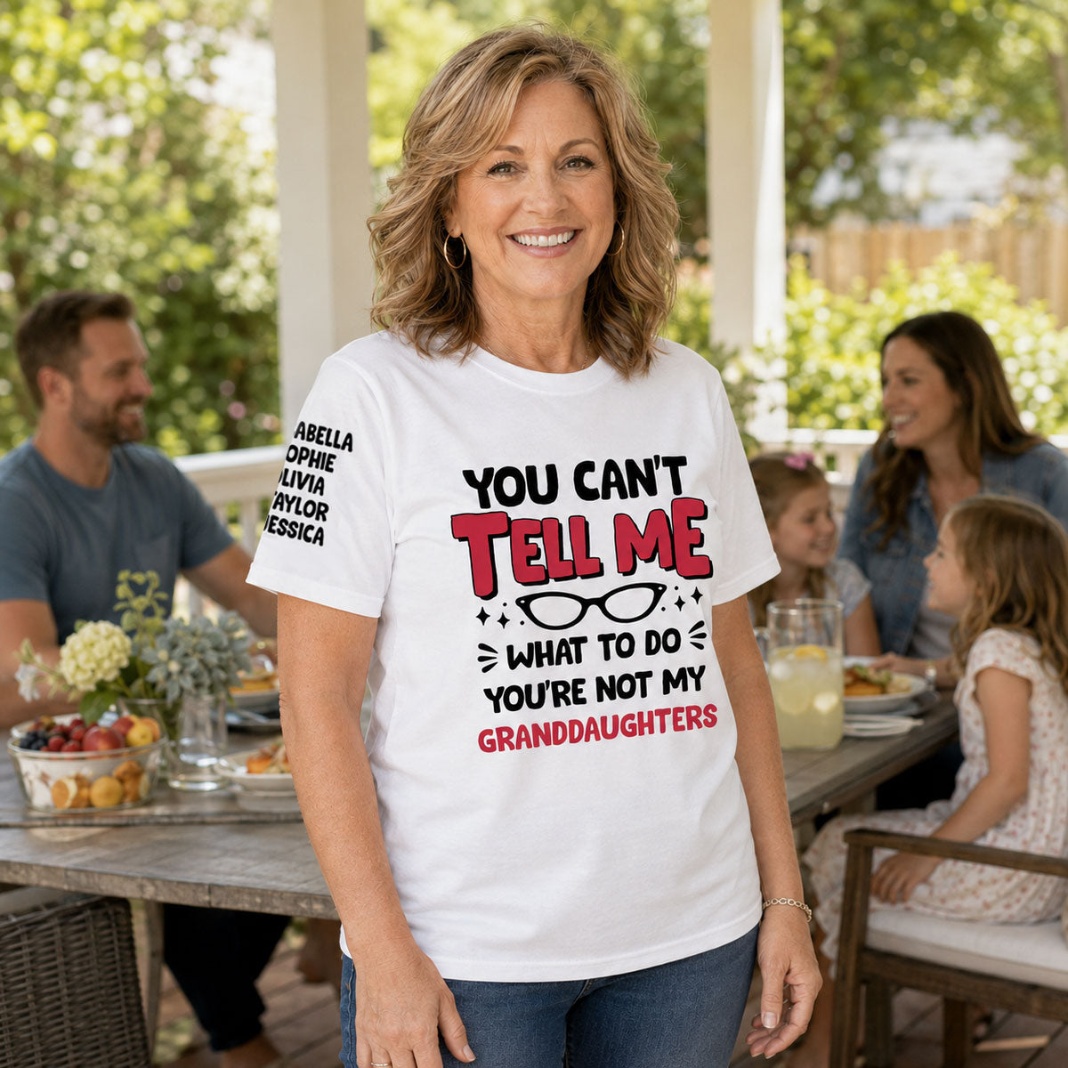 Custom Christmas & Birthday Gift for Mom, Grandma • You Can Not Tell Me - Personalized Shirt With Design On Sleeve
