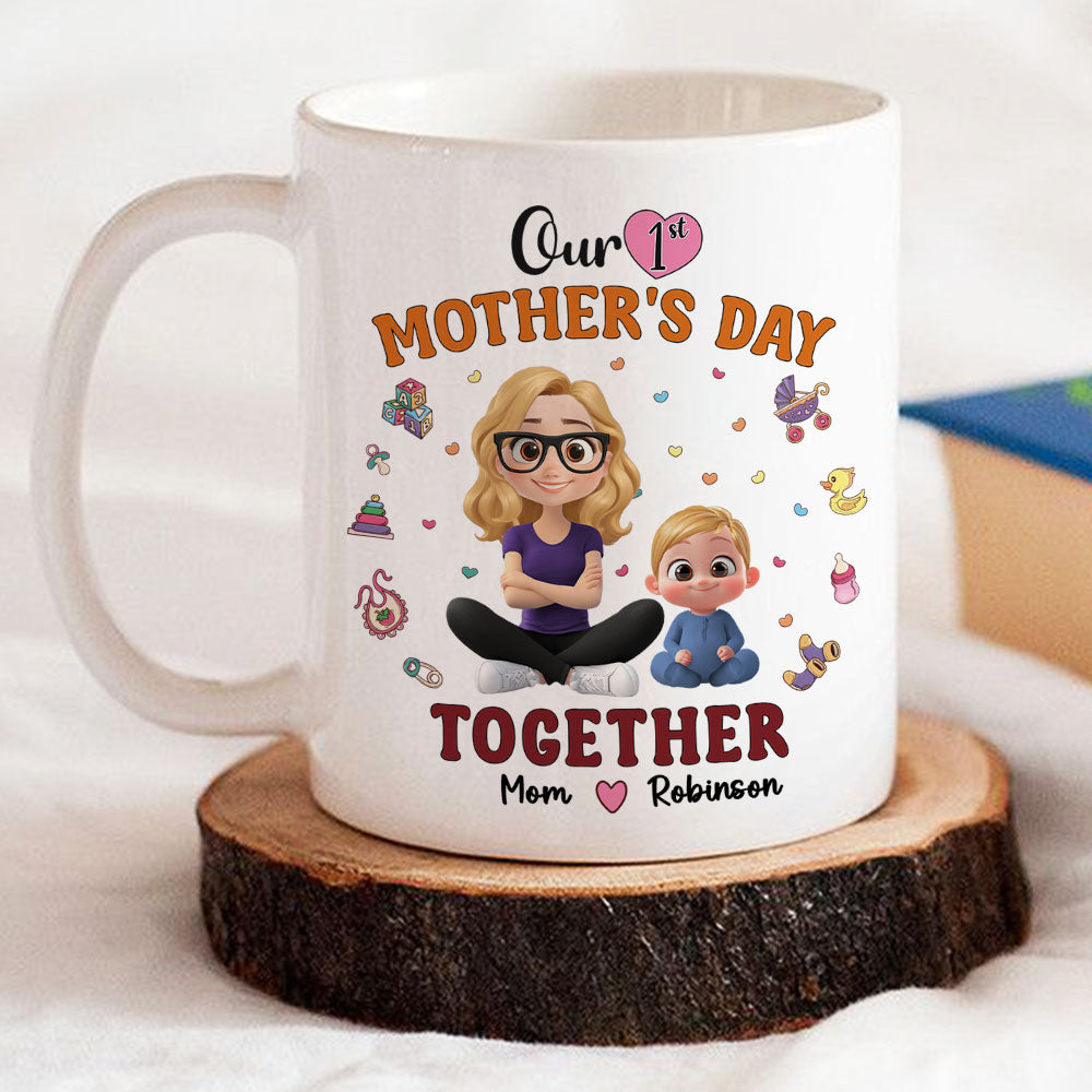 Custom First Mother's Day, Christmas Gift for New Mom • Great Mommy - Personalized Coffee Mug