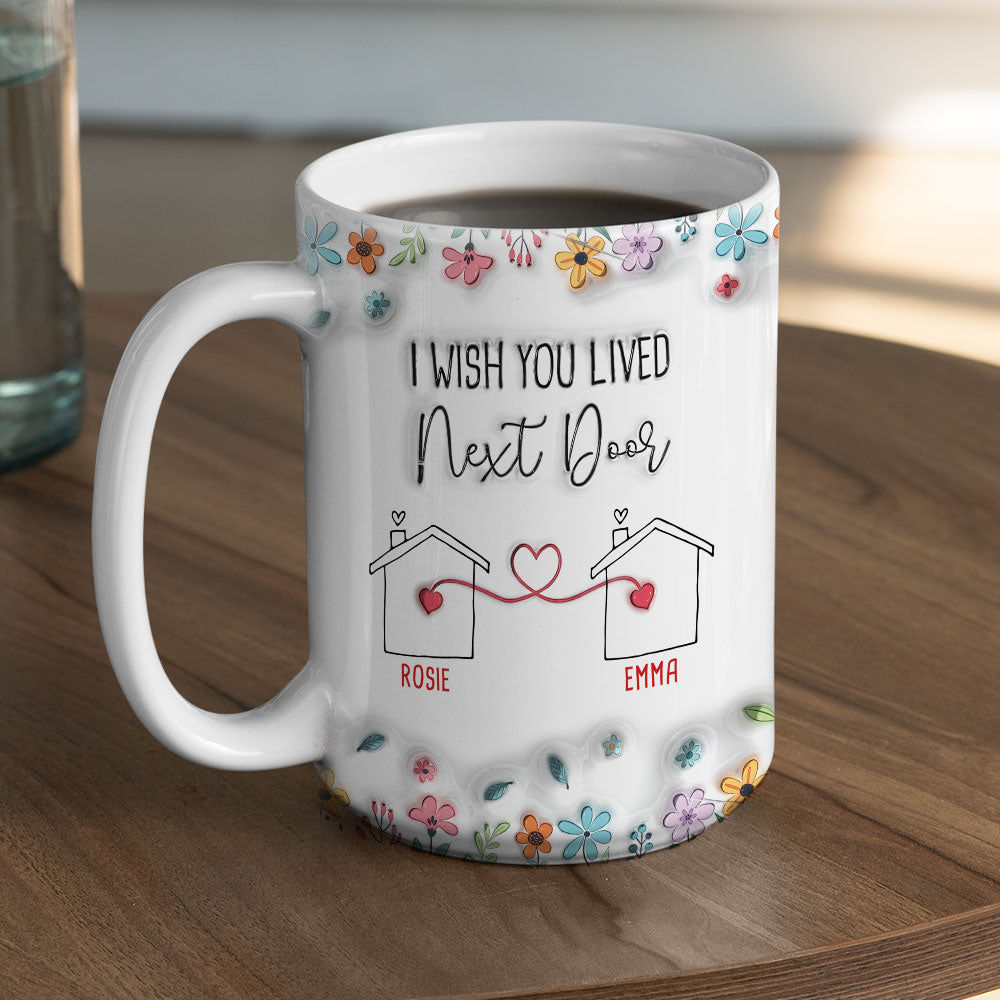 Custom Best Friend, Christmas & Birthday Friendship Keepsake Gift • I Wish - Personalized 3D Inflated Effect Mug