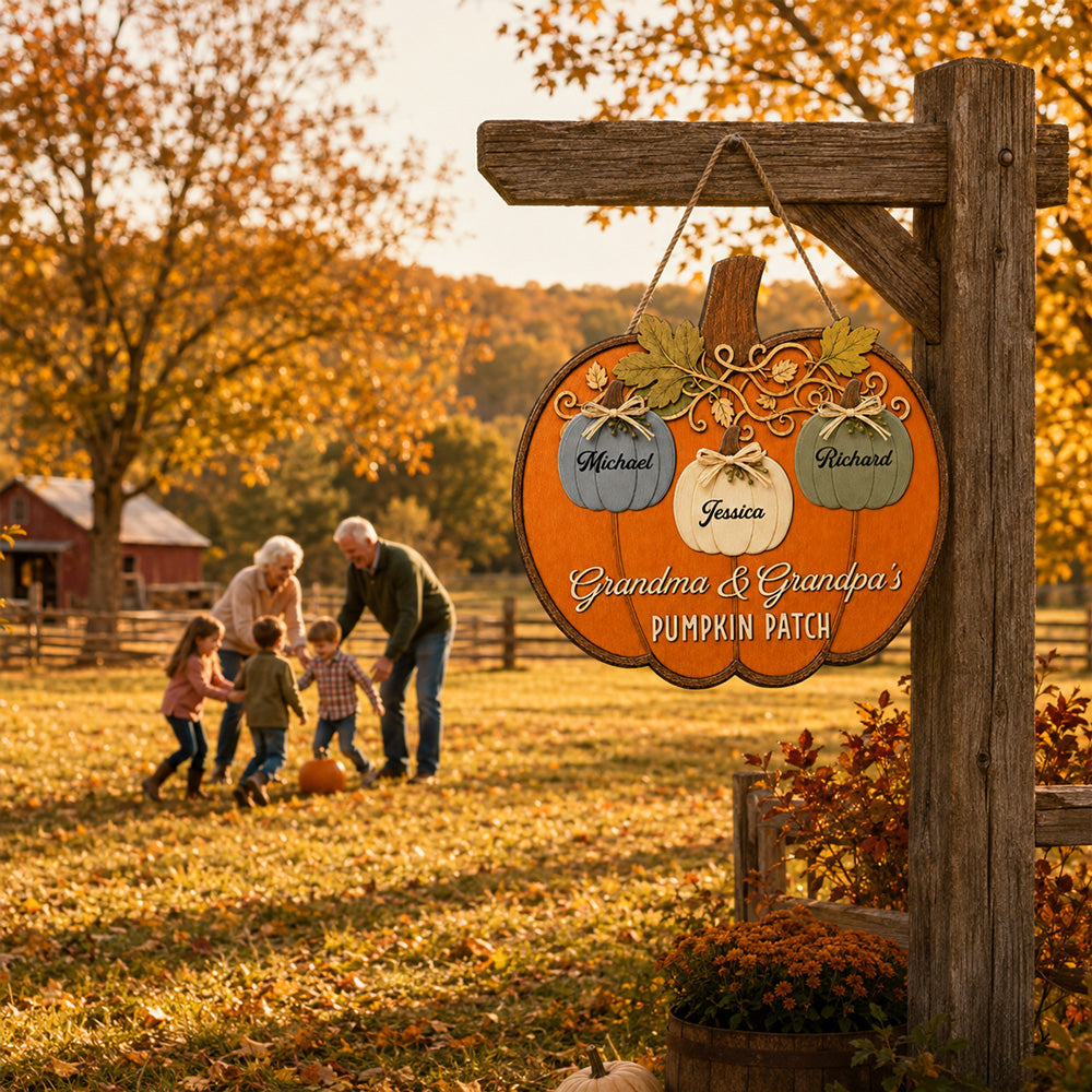 Our Little Pumpkin Patch - Personalized Wood Sign