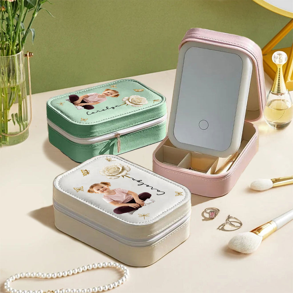 Blooming Soul With Photo - Personalized Jewelry Box With LED Mirror