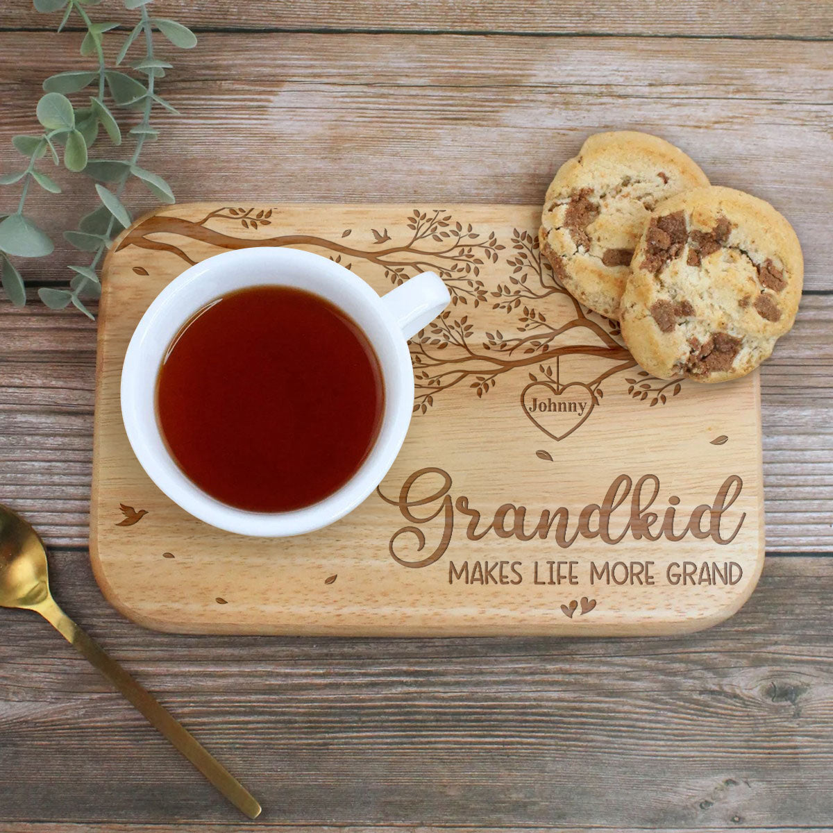 Grandchildren Make Life More Grand - Personalized Wooden Treat Board