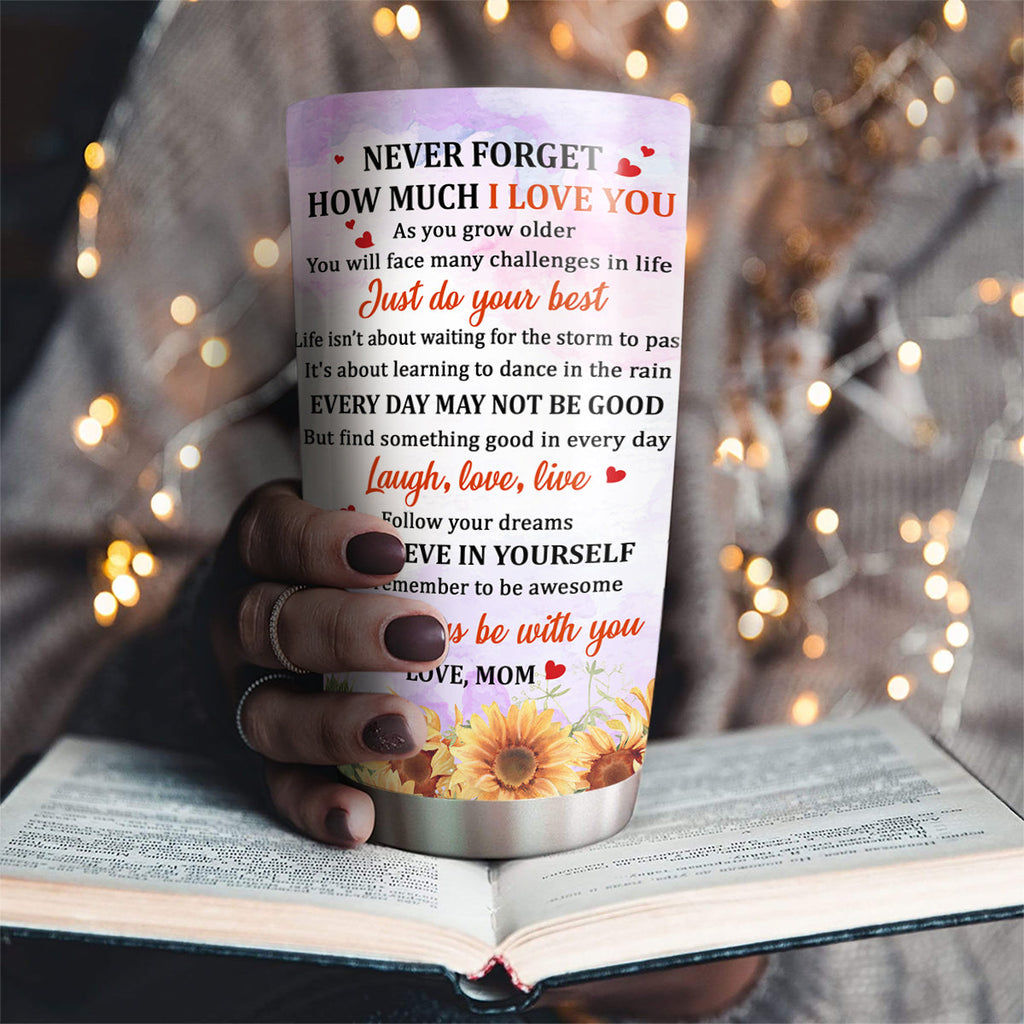 Custom Christmas Birthday Gifts For Daughter • How Much I Love You - Personalized Tumbler