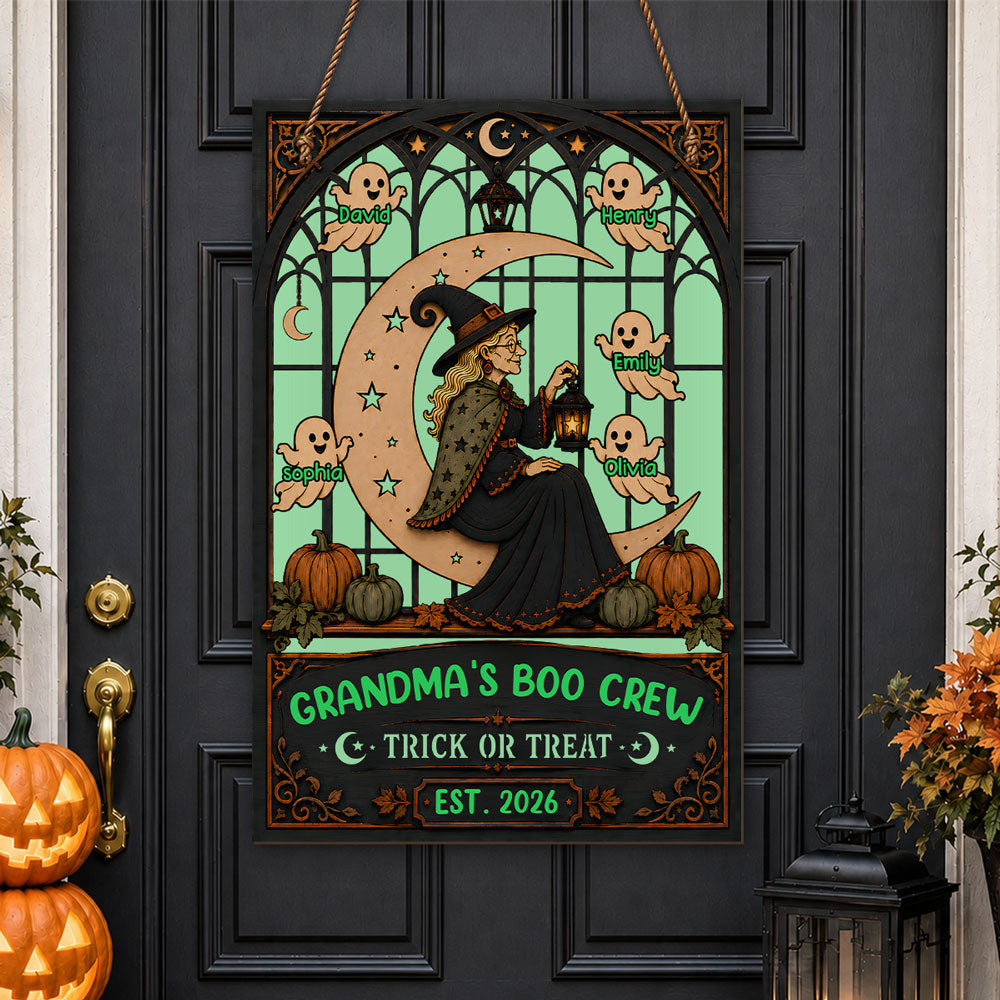 Boo Crew - Personalized Luminous 2-Layered Wood Sign