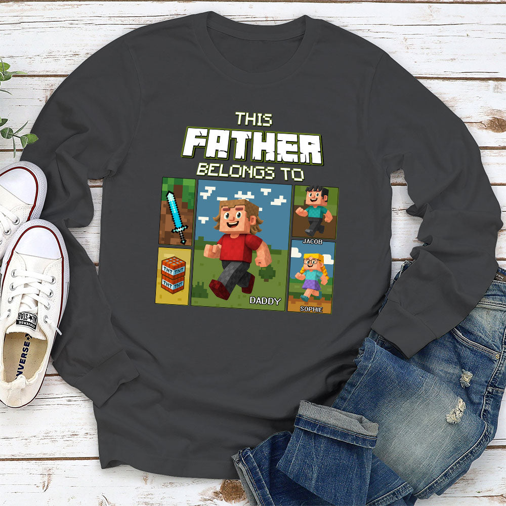 Custom Father's Day, Special Gift for Dad & Grandpa • This Awesome Dad Belongs To - Personalized Shirt