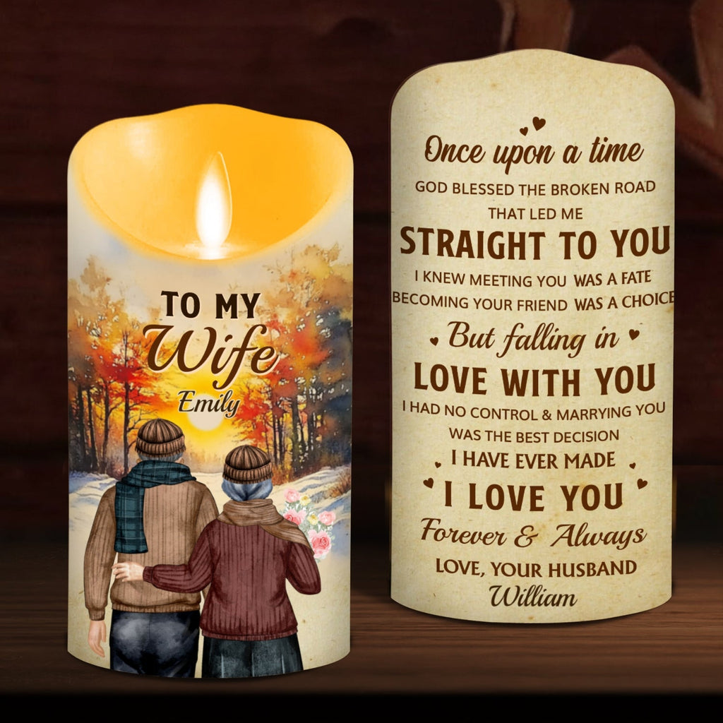 Marrying You Was The Best Decision - Personalized LED Candle