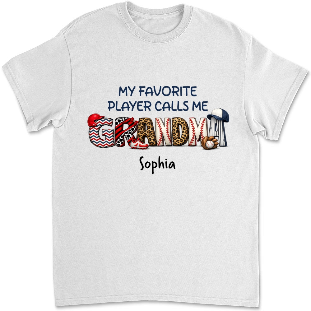 Custom Mother's Day Gift for Mom & Grandma • My Fav Players - Personalized Shirt