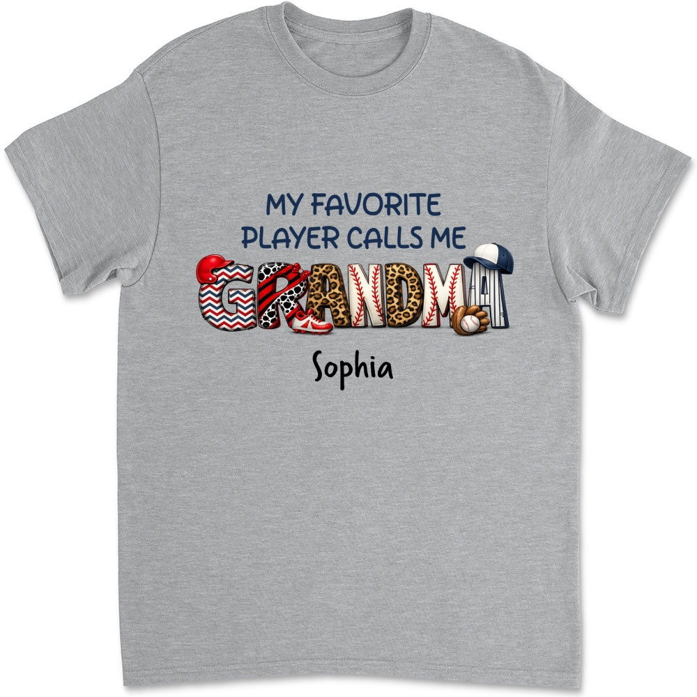 Custom Mother's Day Gift for Mom & Grandma • My Fav Players - Personalized Shirt