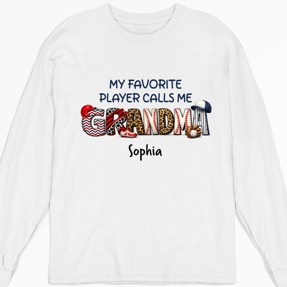 Custom Mother's Day Gift for Mom & Grandma • My Fav Players - Personalized Shirt