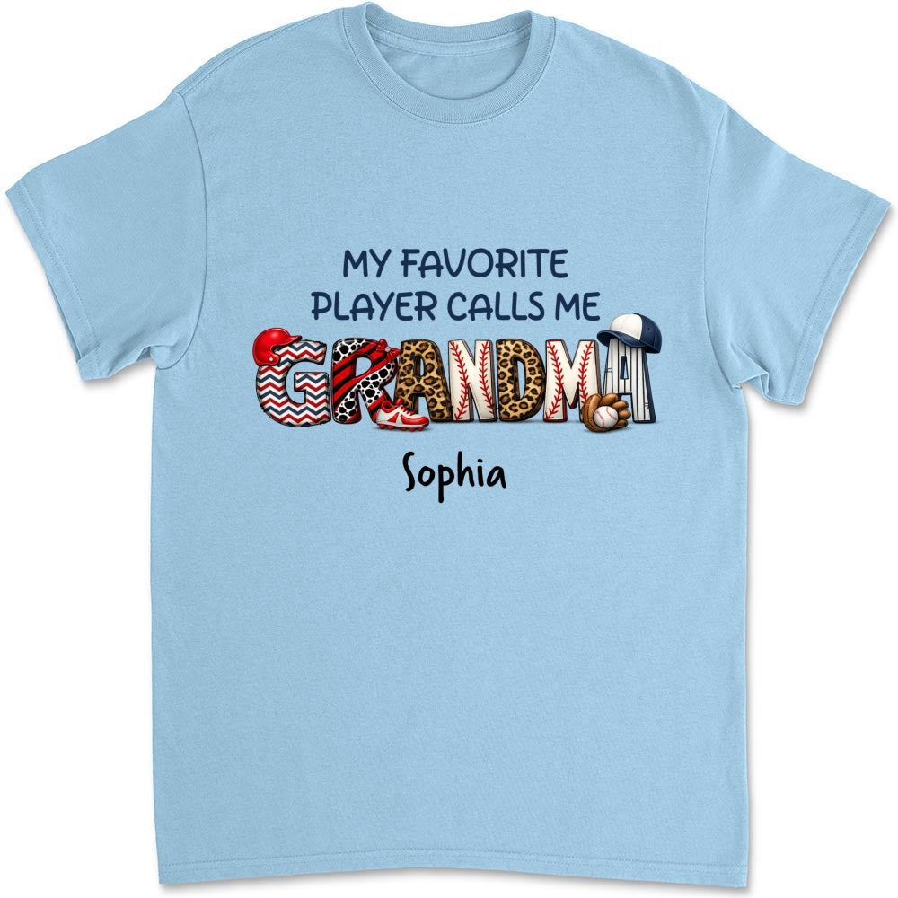 Custom Mother's Day Gift for Mom & Grandma • My Fav Players - Personalized Shirt