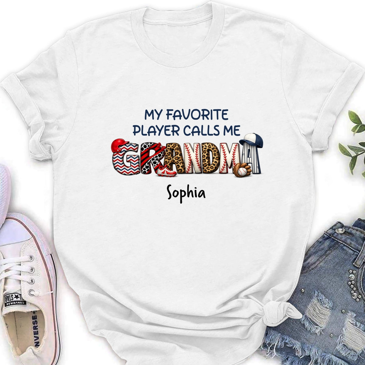 Custom Mother's Day Gift for Mom & Grandma • My Fav Players - Personalized Shirt
