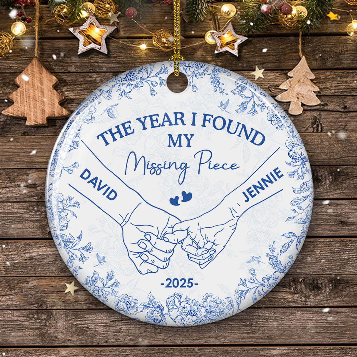 Custom Keepsake Christmas Ornament •  I Found You - Personalized Ceramic Ornament