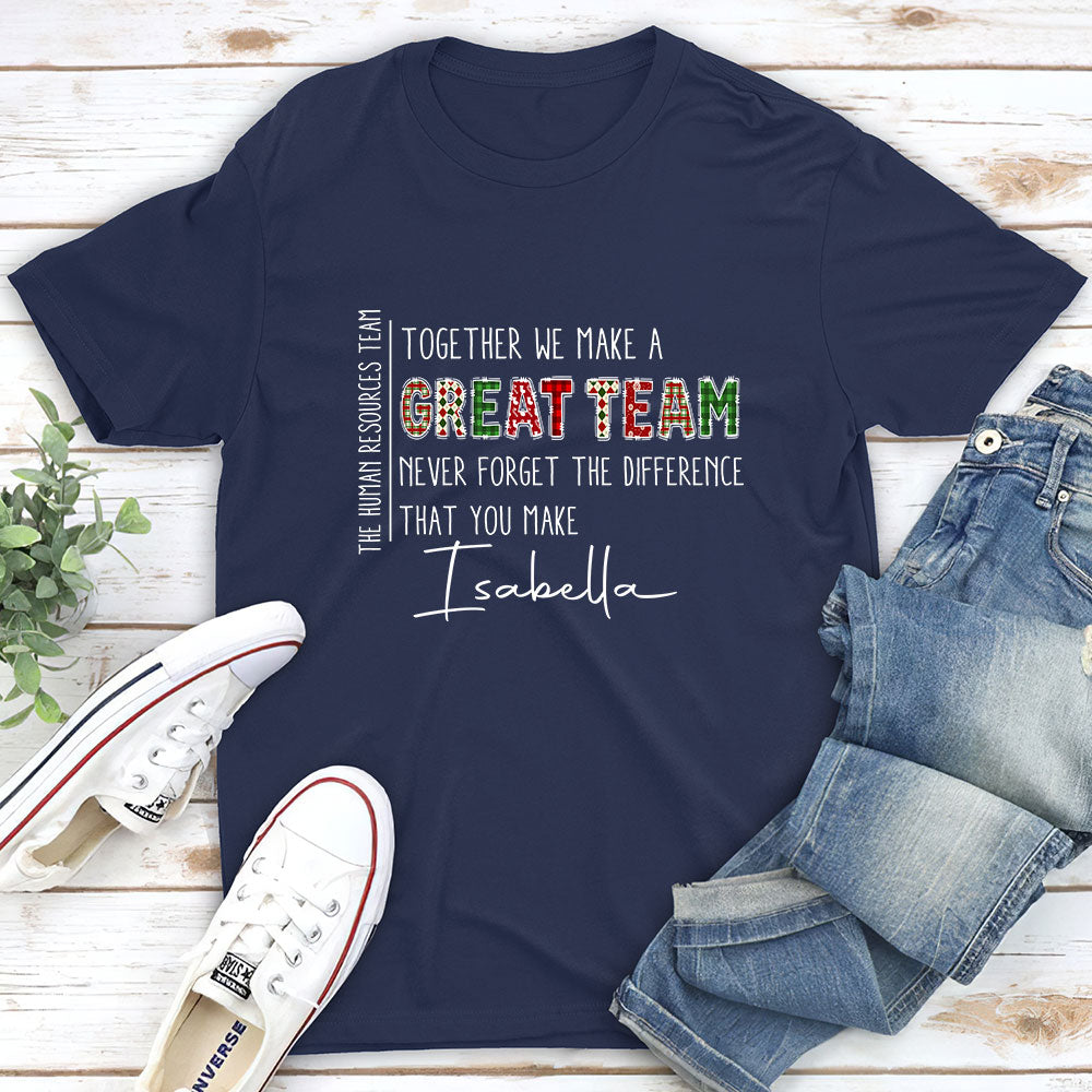 Custom Coworker, Christmas & Birthday Team Appreciation Gift • Teamwork Makes The Dream Work - Personalized Shirt