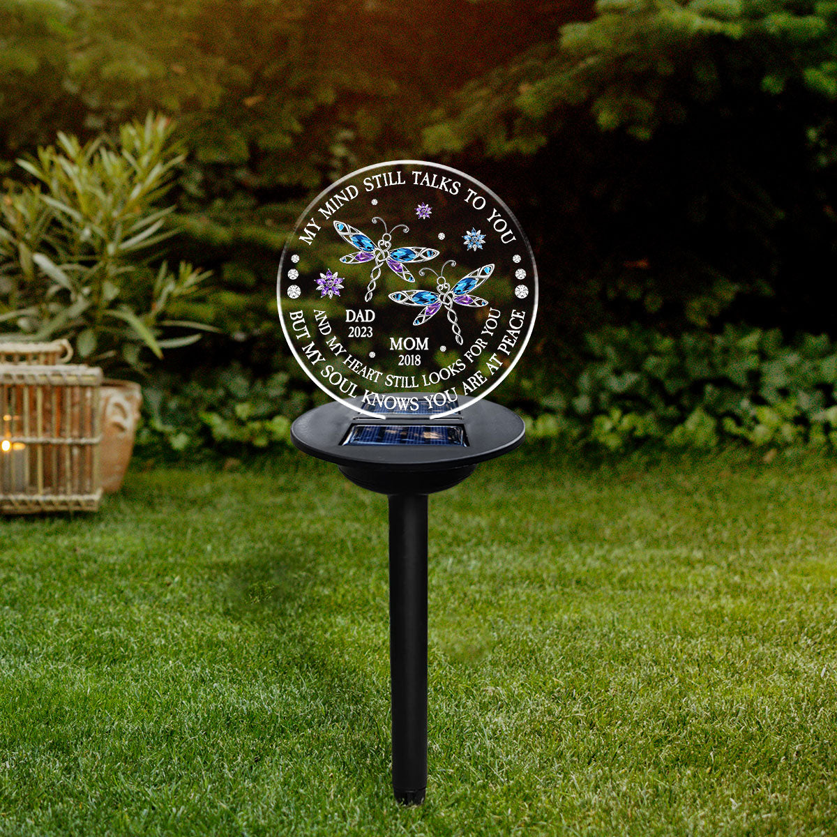My Soul Knows You Are At Peace - Personalized Solar Light