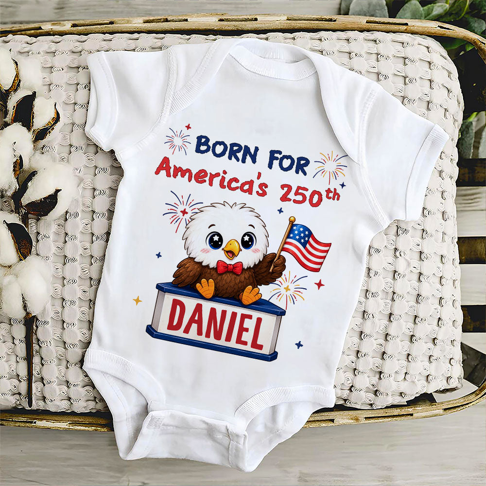 Born For America 250 - Personalized Baby Onesie