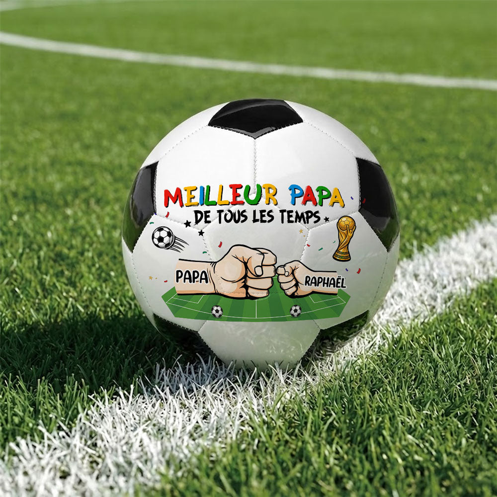 Papa Meilleur - Ballon De Foot Personnalisé