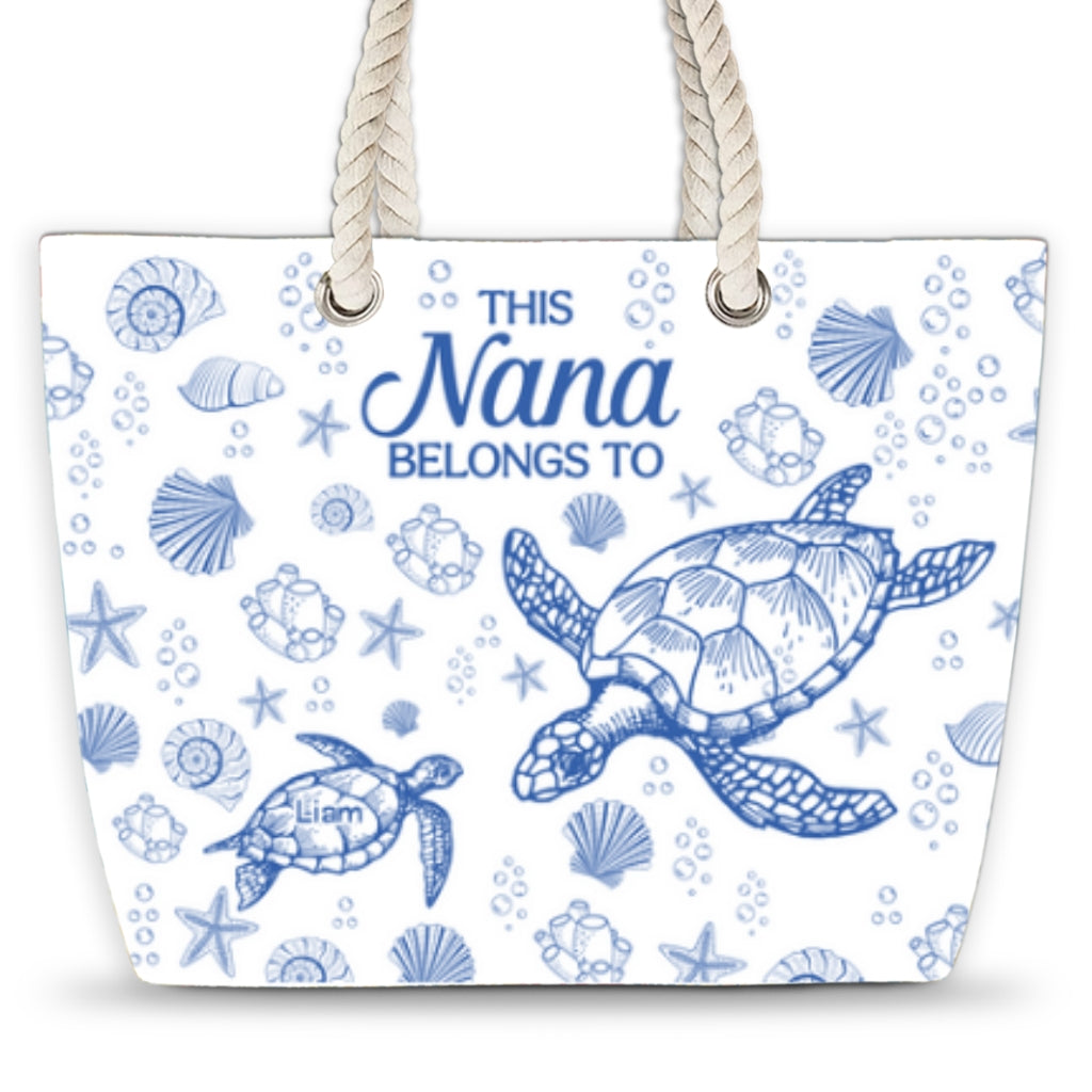 Grandma At The Beach - Personalized Beach Bag
