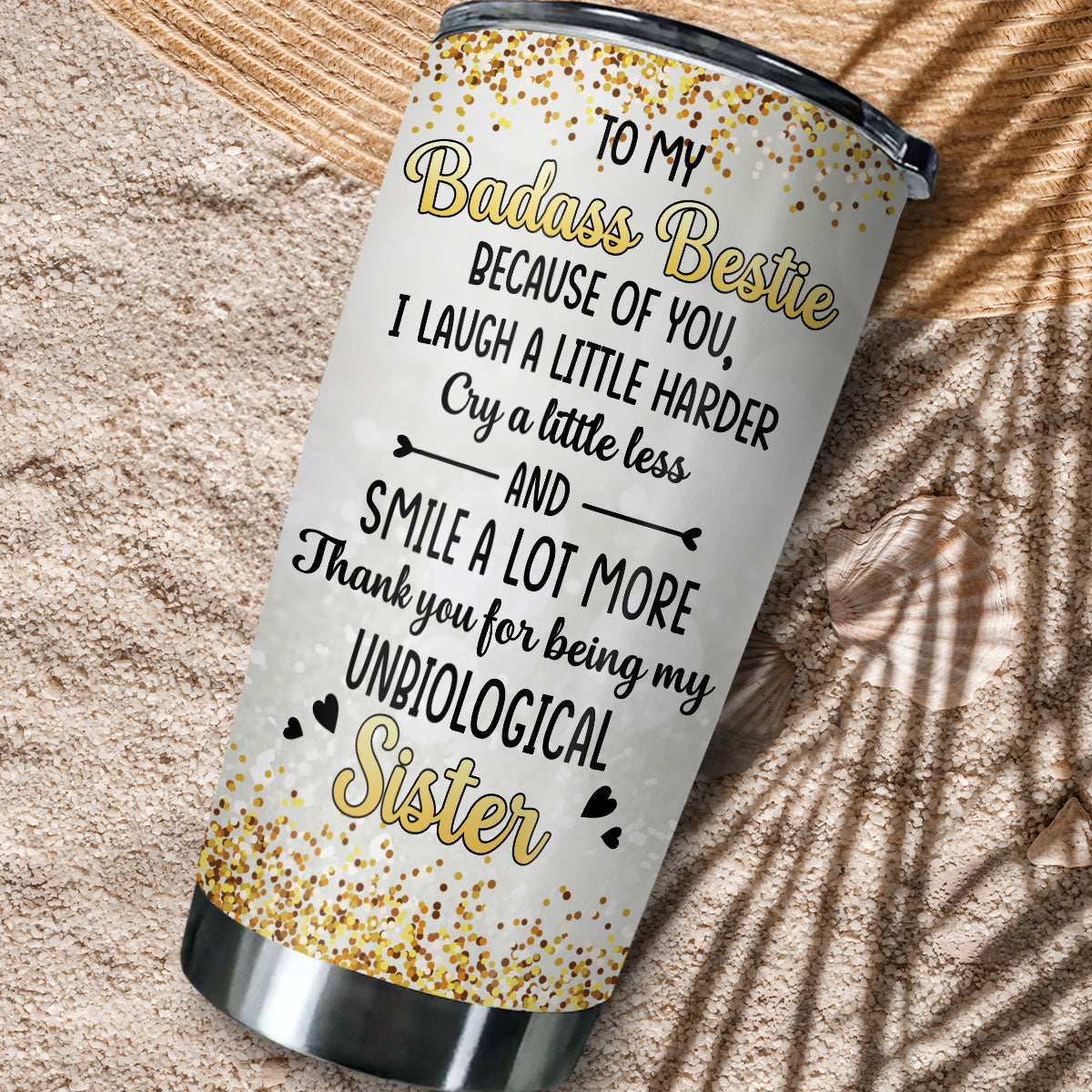 Custom Christmas Birthday Gifts For Best Friend • To My Badass Sister - Personalized Tumbler