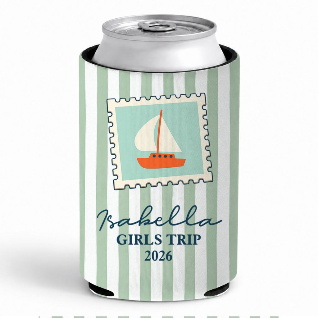 Beach Vacation - Personalized Skinny Can Cooler