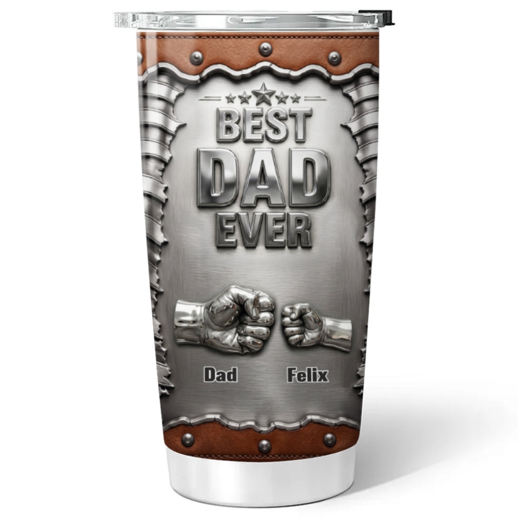 Custom Father's Day Birthday Gifts For Dad • Father Strength - Personalized 3D Effect Tumbler