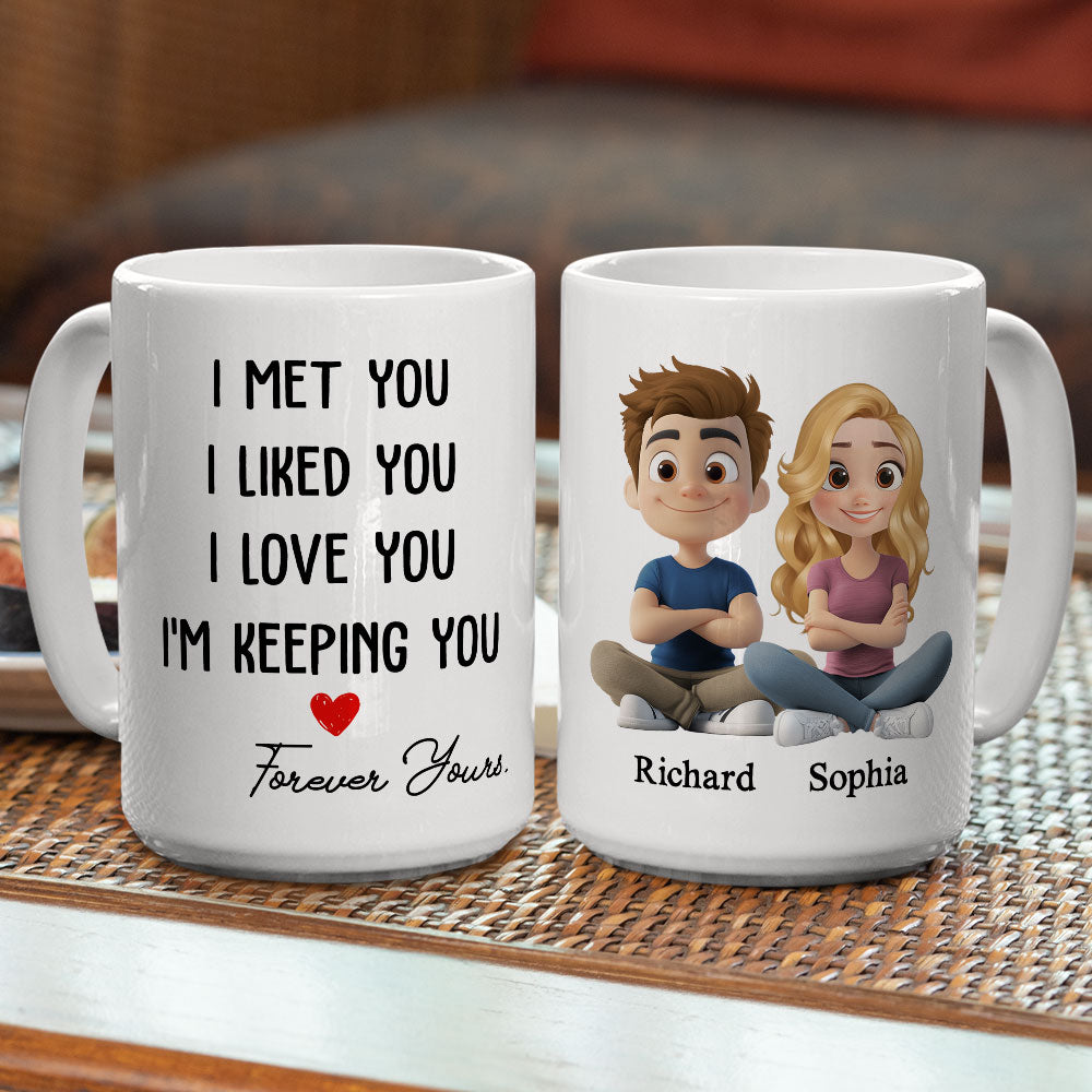 Custom Anniversary Keepsake Gifts For Couple • I Am Keeping You - Personalized Coffee Mug