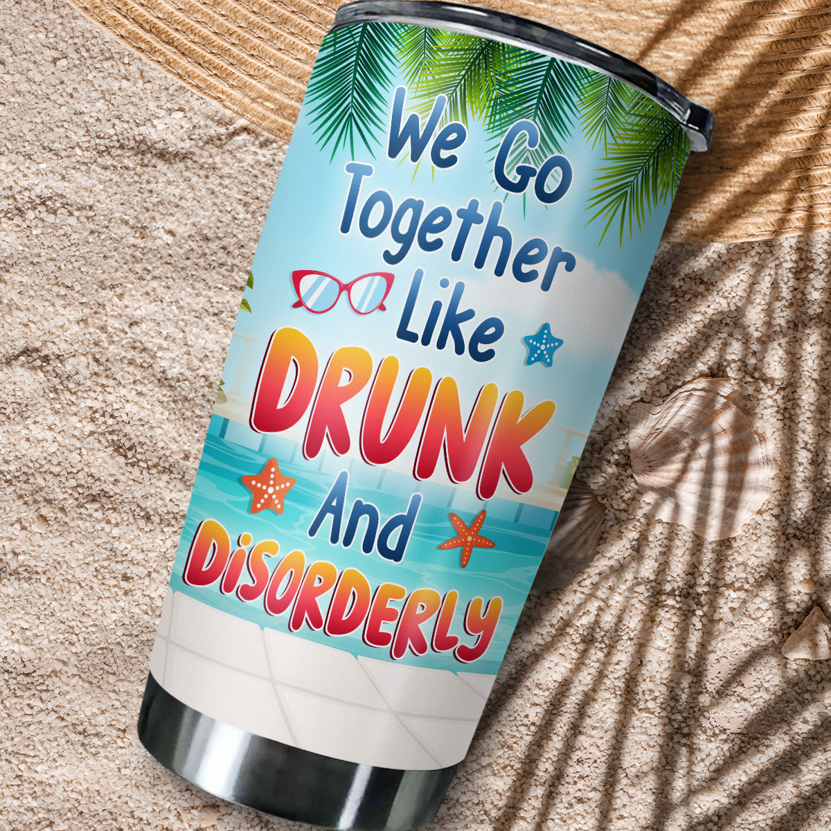 Custom Christmas Birthday Gifts For Best Friend • Pool Party - Personalized Tumbler