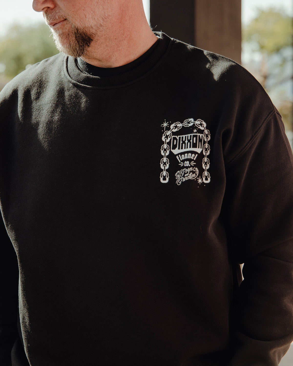 White Westside Crewneck Sweatshirt - Black