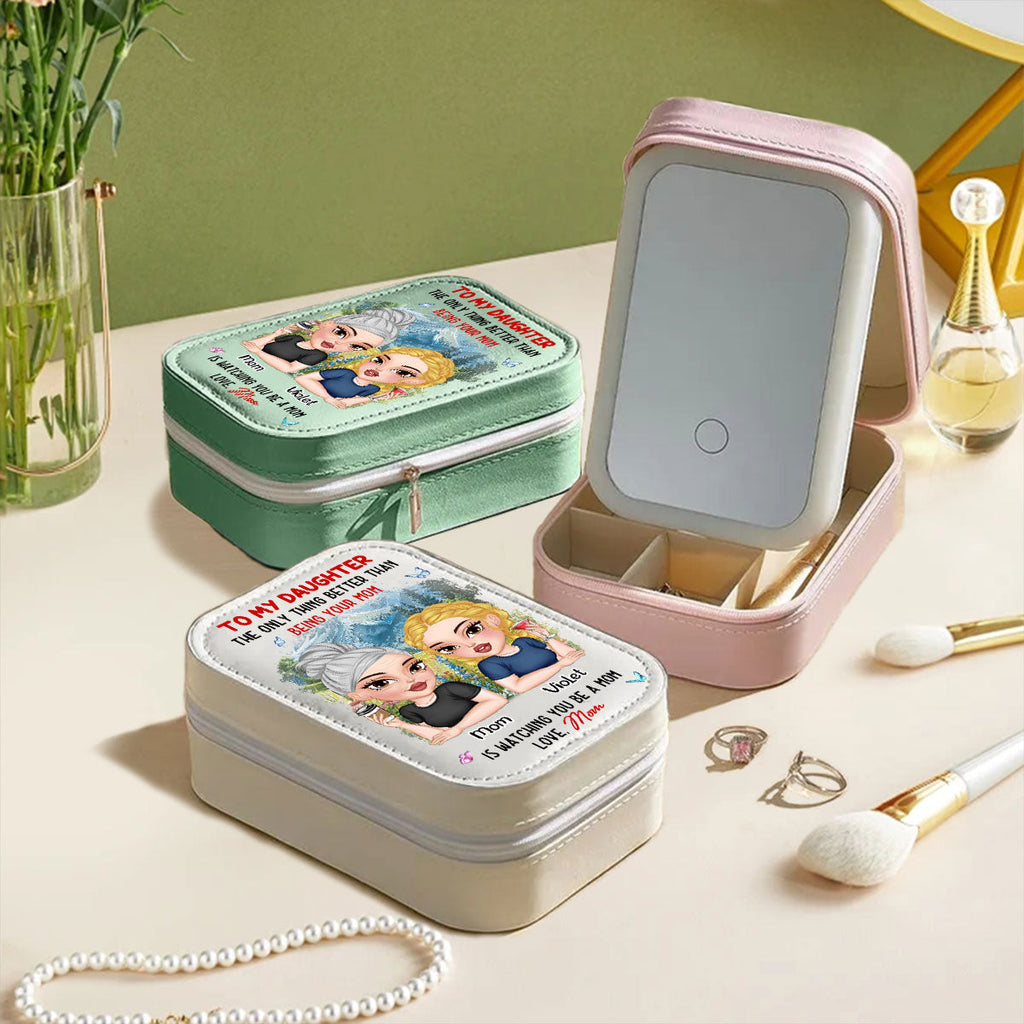 Watching You Be A Mom - Personalized Jewelry Box With LED Mirror