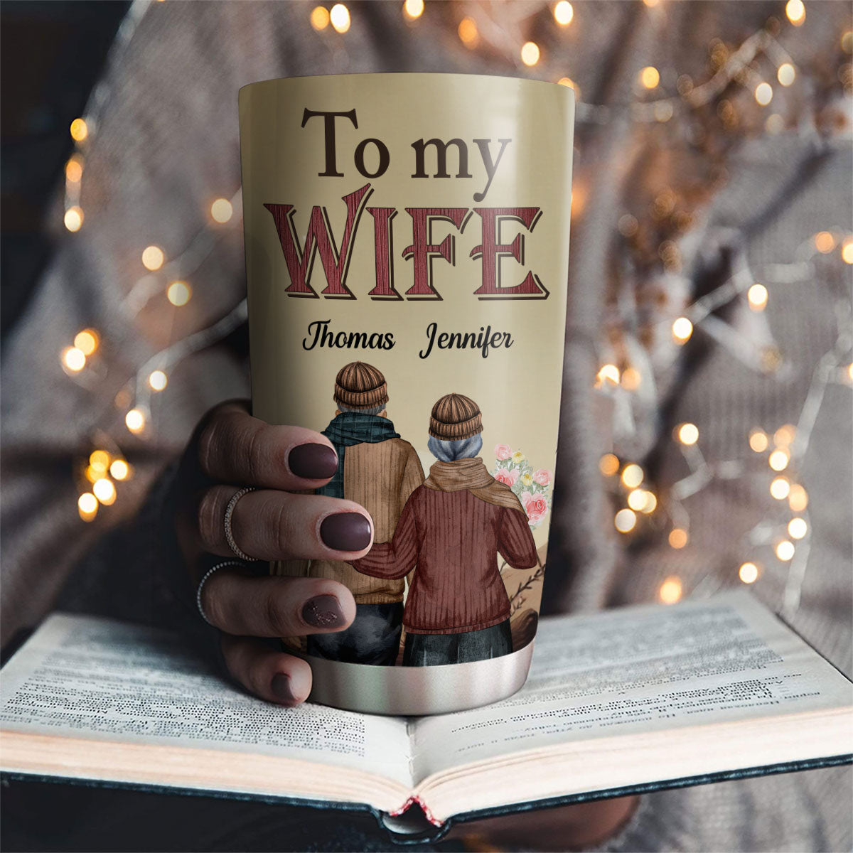 Custom Christmas Anniversary Gifts For Wife • Love You Longer - Personalized Tumbler