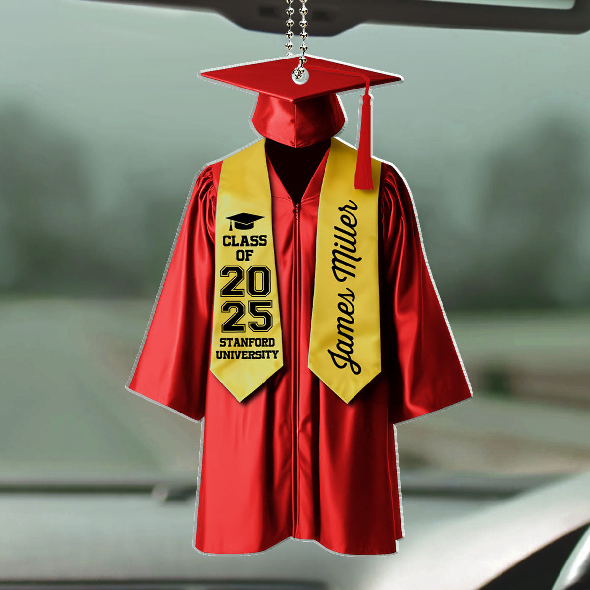 Happy Graduation - Personalized Car Ornament