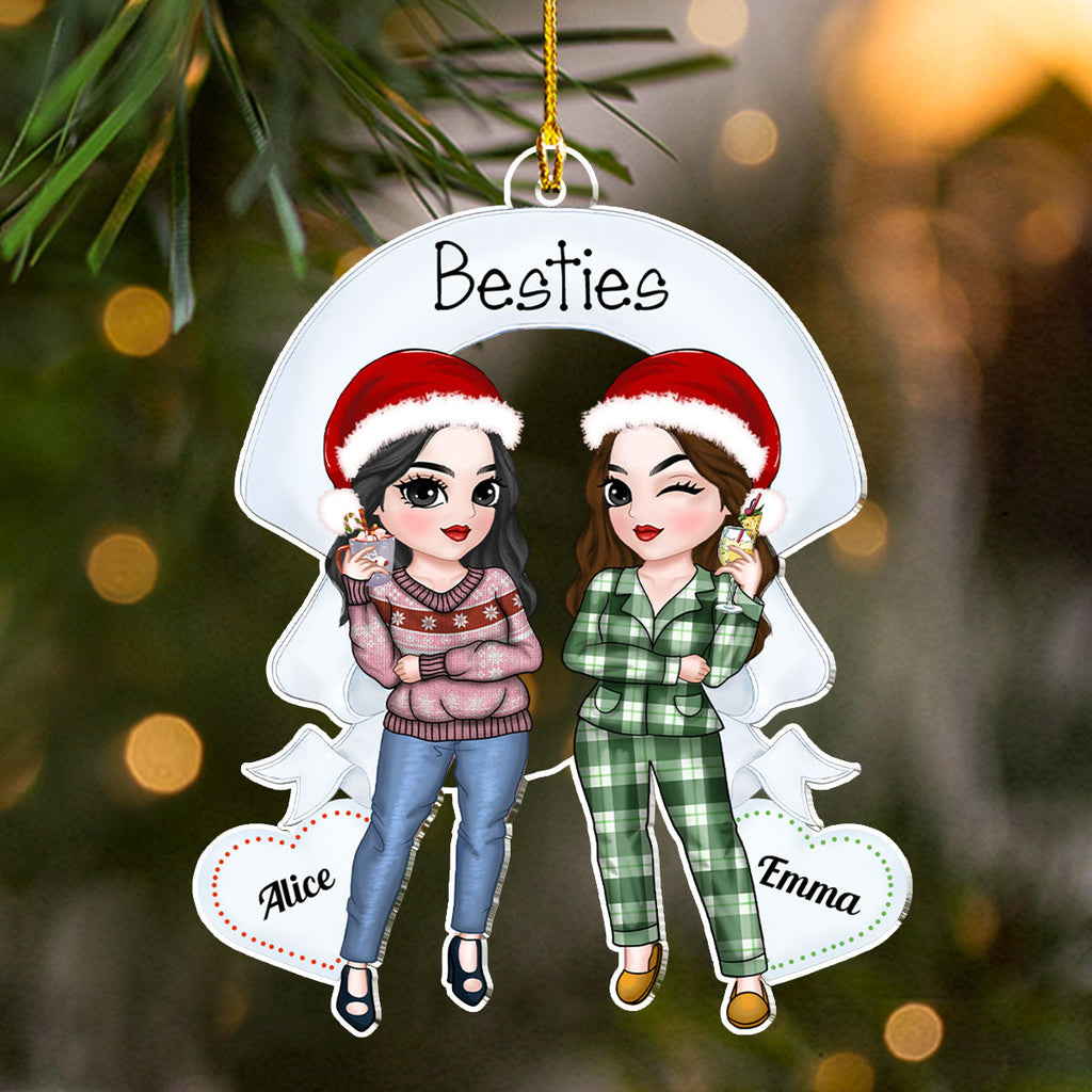Custom Friendship Christmas Ornament, Best Friend Gift •  Best Friends Forever Christmas - Personalized Acrylic Ornament