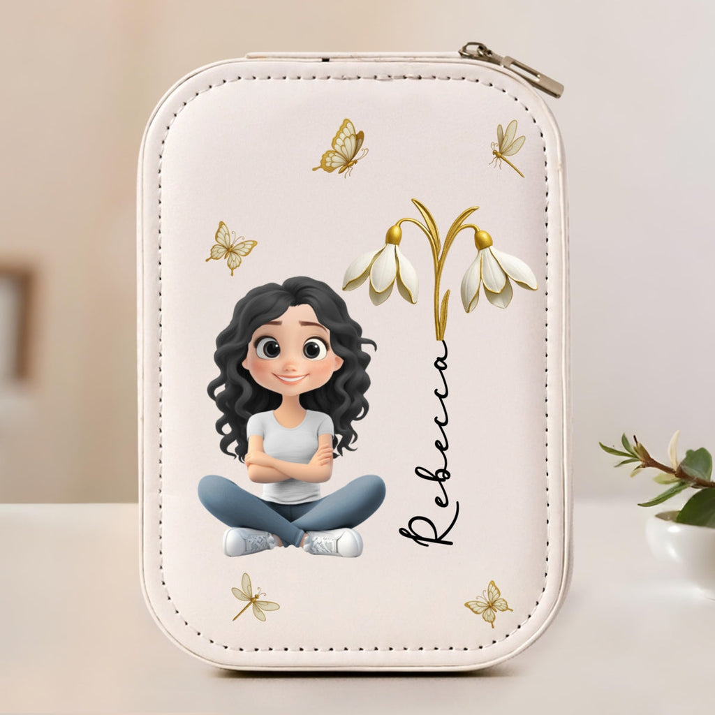 Floral Soul - Personalized Jewelry Box With LED Mirror