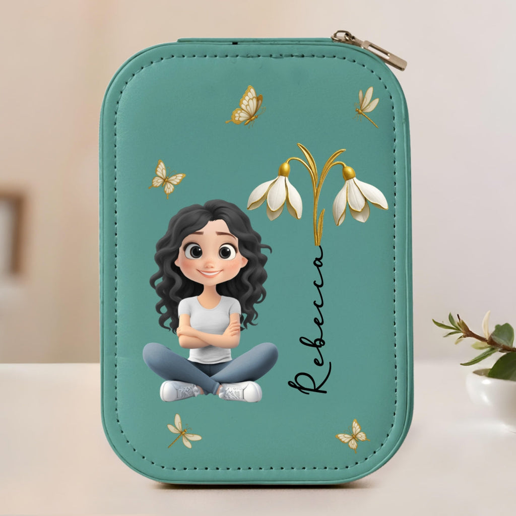 Floral Soul - Personalized Jewelry Box With LED Mirror