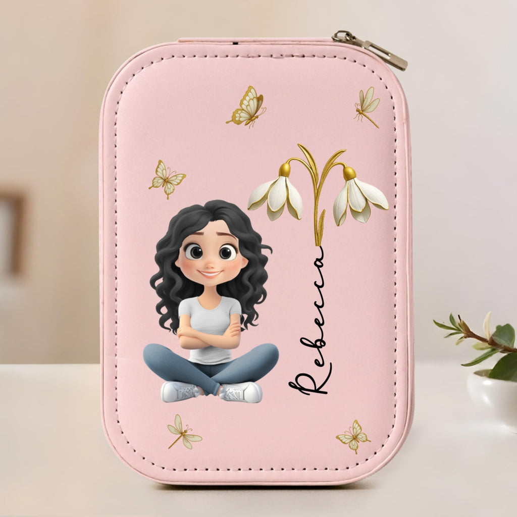 Floral Soul - Personalized Jewelry Box With LED Mirror