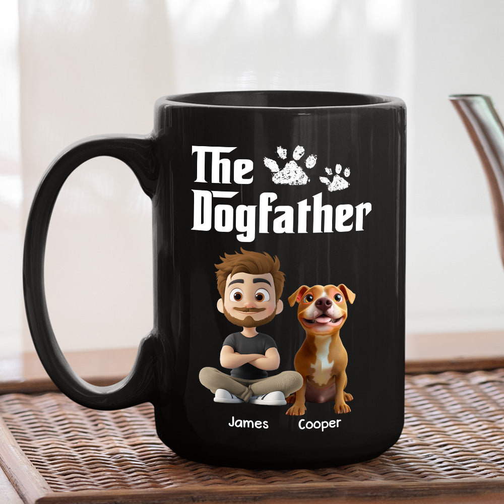 Custom Christmas & Birthday Keepsake Gift • Cool Dog Father - Personalized Coffee Mug
