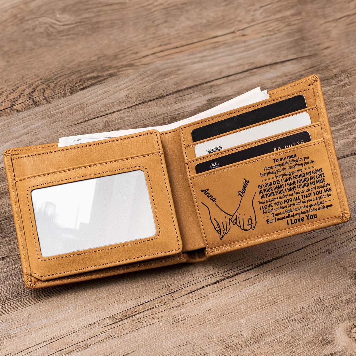 My Man - Personalized Men Leather Wallet
