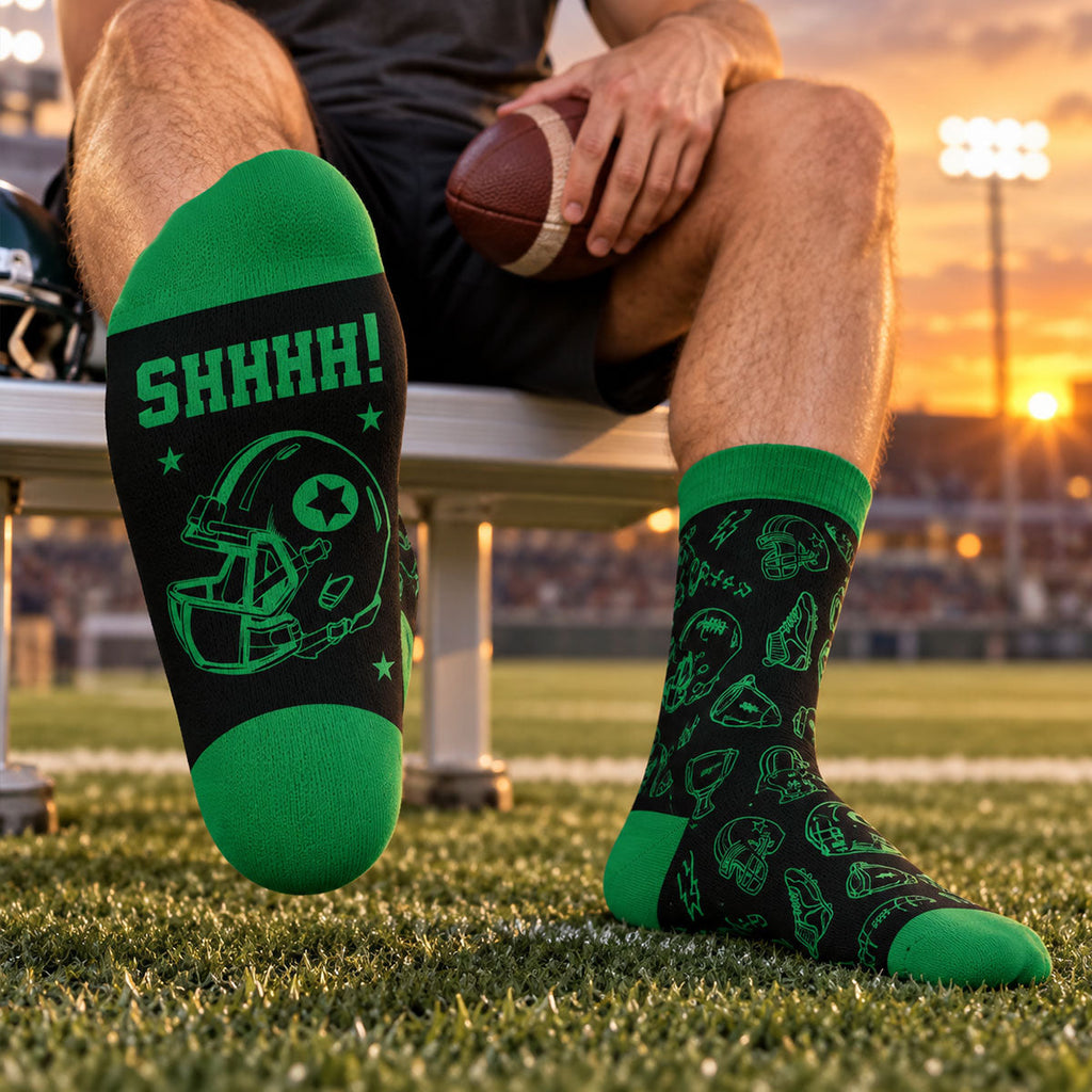 Custom Unique Footwear, Christmas Birthday Gift For Him & Her • Game Day Mode - Personalized Crew Socks