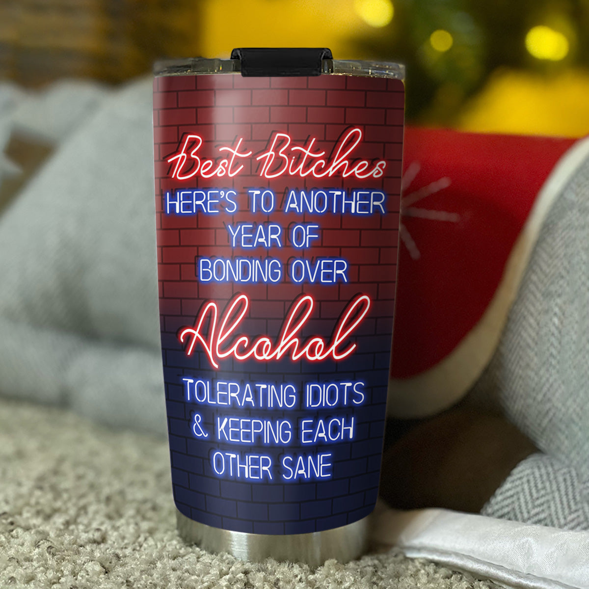 Custom Christmas Birthday Gifts For Best Friend • Alcohol Best Friends - Personalized Tumbler