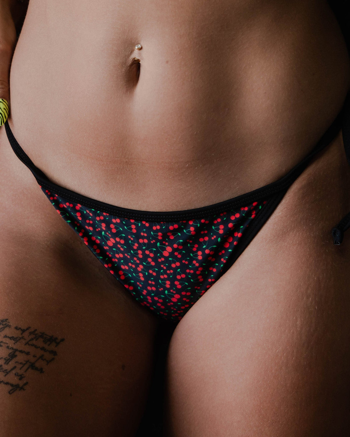 Women's Cherries String Bikini Bottom