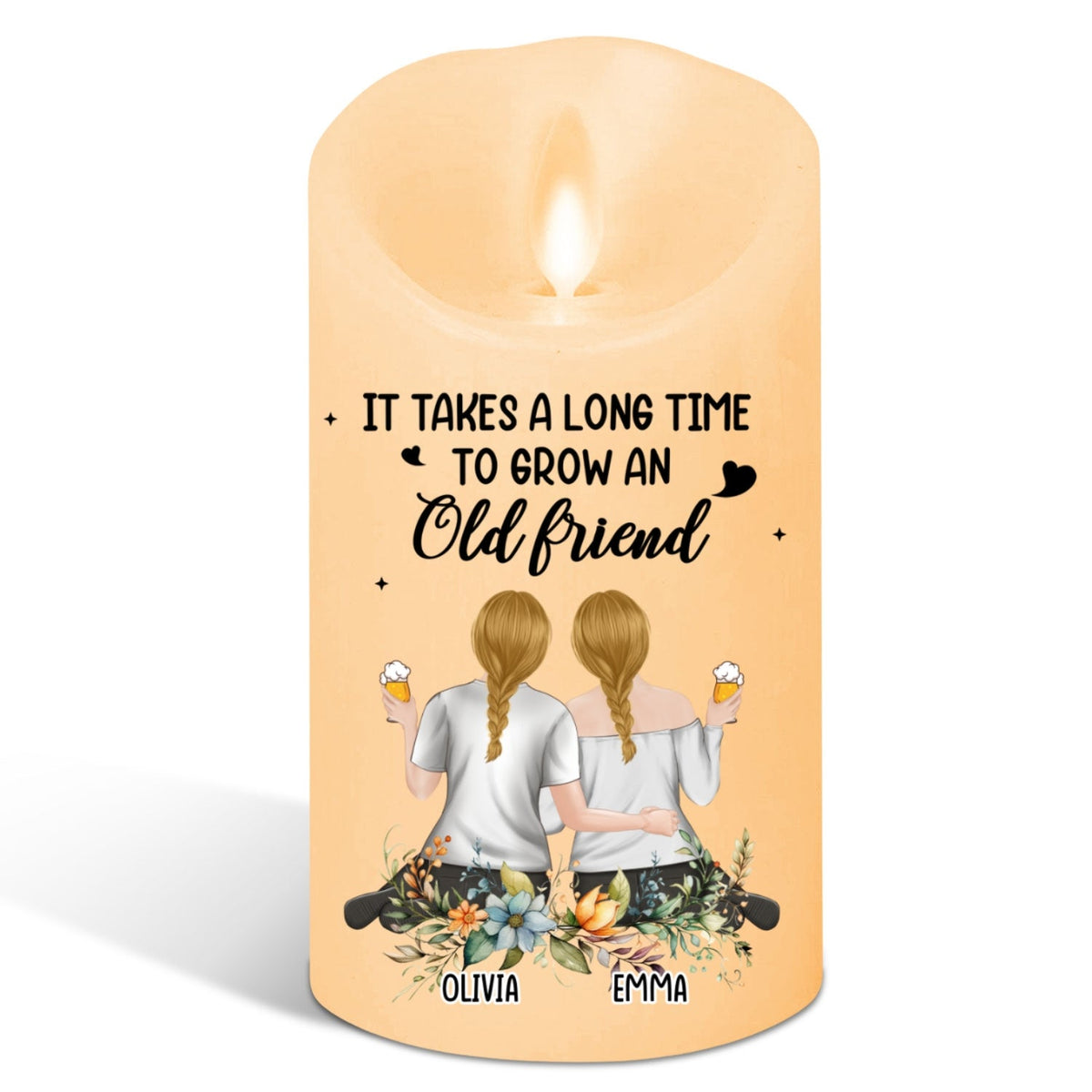 Grow An Old Friend - Personalized LED Candle