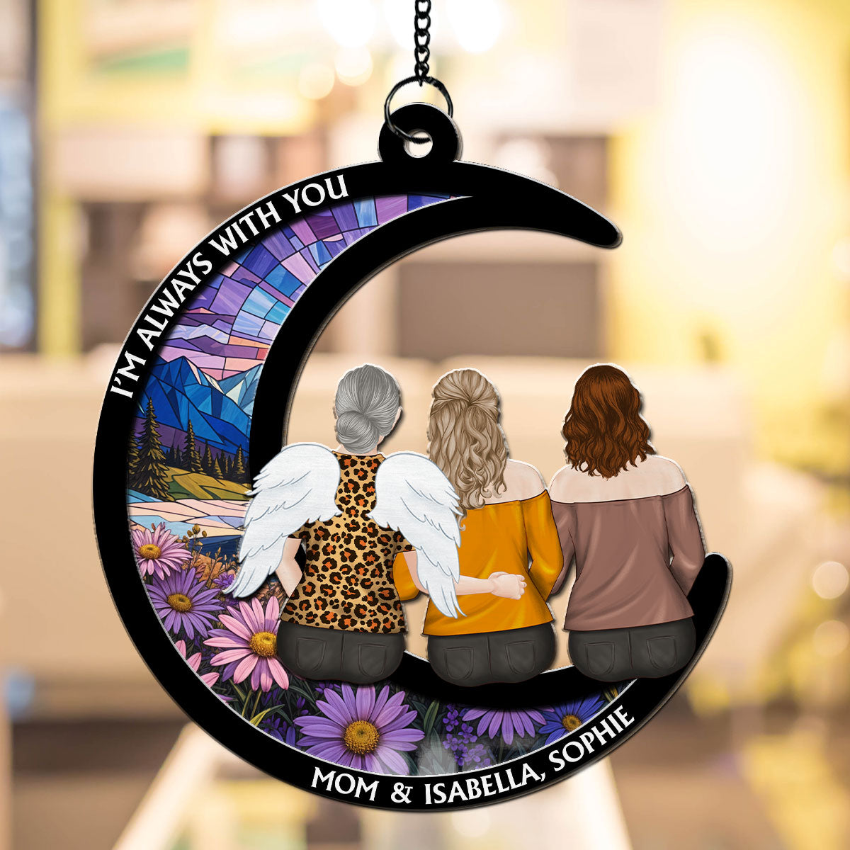 Custom Memorial Hanging Decor, Remembrance Keepsake • Always With You - Personalized Suncatcher
