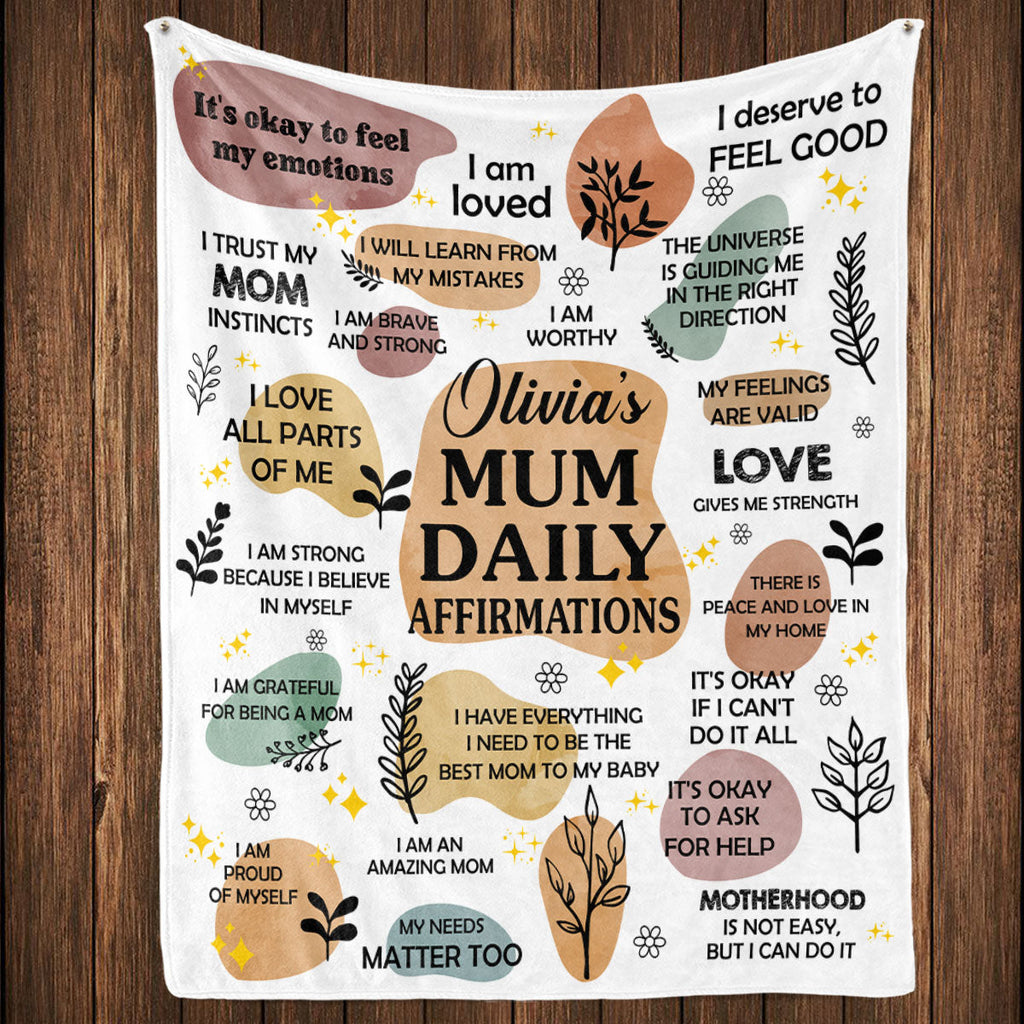 Daily Affirmations - Personalized Fleece Blanket